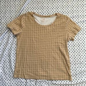 Neutral polka dot short sleeve shirt